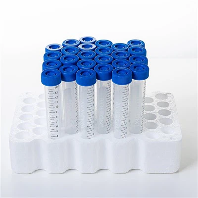 प्लग कैप, पॉलीप्रोपाइलीन, शंक्वाकार मानक के साथ 15ML सेंट्रीफ्यूज रैक ट्यूब