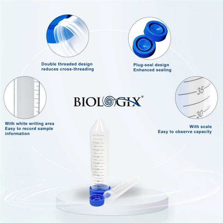 15/50ml Plastic Centrifuge Tubes